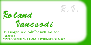 roland vancsodi business card